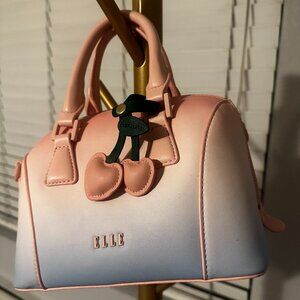 ELLE pink/white/blue purse